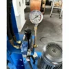 manual-gantry-press-control-lever Manual control lever of gantry press for bearing assembly, precise hand-operated hydraulic pressing system
