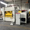 1000-ton-hydraulic-press-right-side-view 1000 ton hydraulic press right side view dual cylinder structure and industrial frame