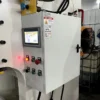 125-ton-hydraulic-press-plc-touch-screen-control-panel PLC touch screen control system of 125 ton hydraulic punching press machine for automation operation