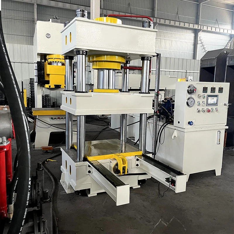 160 Ton Hydraulic Vulcanizing Press for Rubber & Fiberglass Molding 2 160 ton hydraulic vulcanizing press with movable platen and PLC touchscreen control