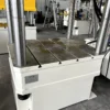 200 ton four column hydraulic press worktable closeup showing 1000 by 940 mm bolster surface