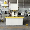 c-frame-hydraulic-press-machine-front-view C frame hydraulic press machine front view for metal forming and stamping applications