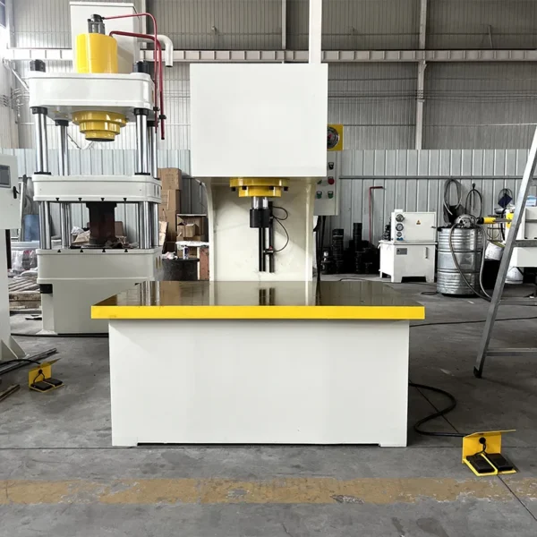 c-frame-hydraulic-press-machine-front-view C frame hydraulic press machine front view for metal forming and stamping applications