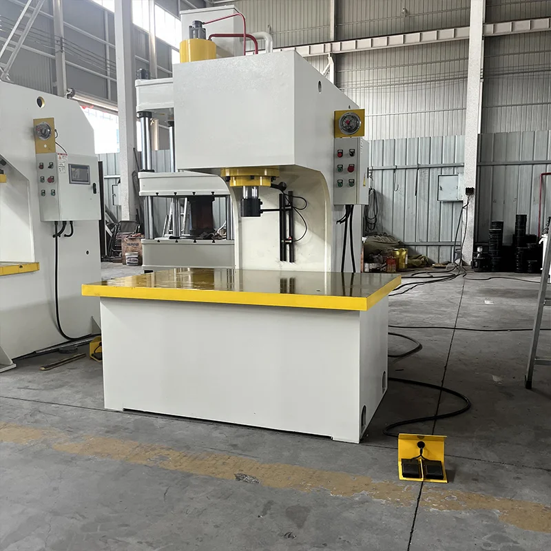 63 Ton C-Frame Hydraulic Press for Pipe & Plate Straightening 2 63 ton C-frame hydraulic press straightening steel pipe and plate