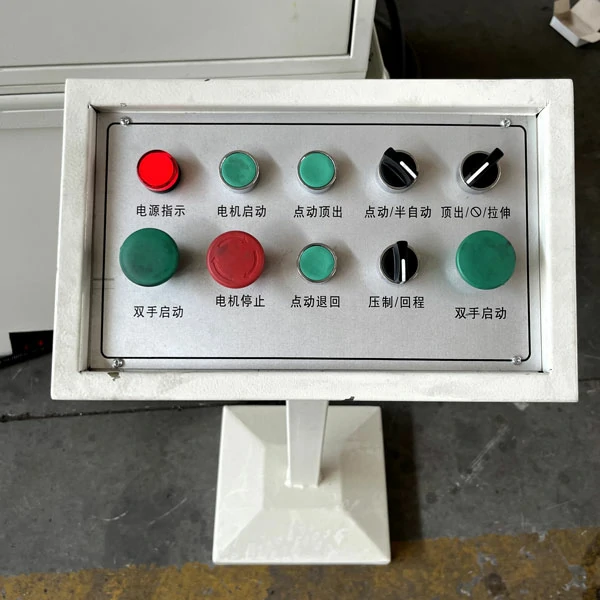 200 ton four column hydraulic press control panel and operation interface
