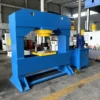 gantry-press-for-flange-leveling-left-side Left side view of the gantry press for flange leveling, highlighting the rigid welded crossbeam and open workspace.