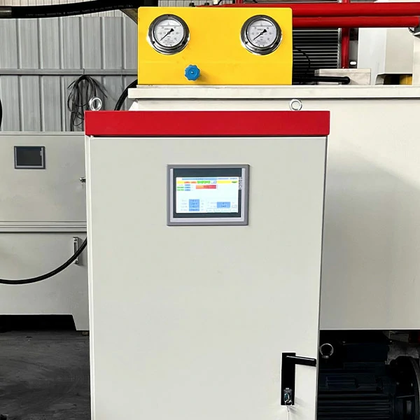 1000 Ton Dual Cylinder Hydraulic Press with Closed-Loop System 3 closed-loop hydraulic press PLC touchscreen showing real-time pressure monitoring