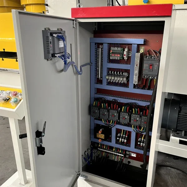 hydraulic-press-plc-control-electrical-cabinet-internal PLC control electrical cabinet for 1000 ton hydraulic press machine with industrial wiring system
