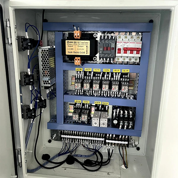 100-ton-c-frame-hydraulic-press-electrical-control-cabinet 100 ton C frame hydraulic press electrical control cabinet interior